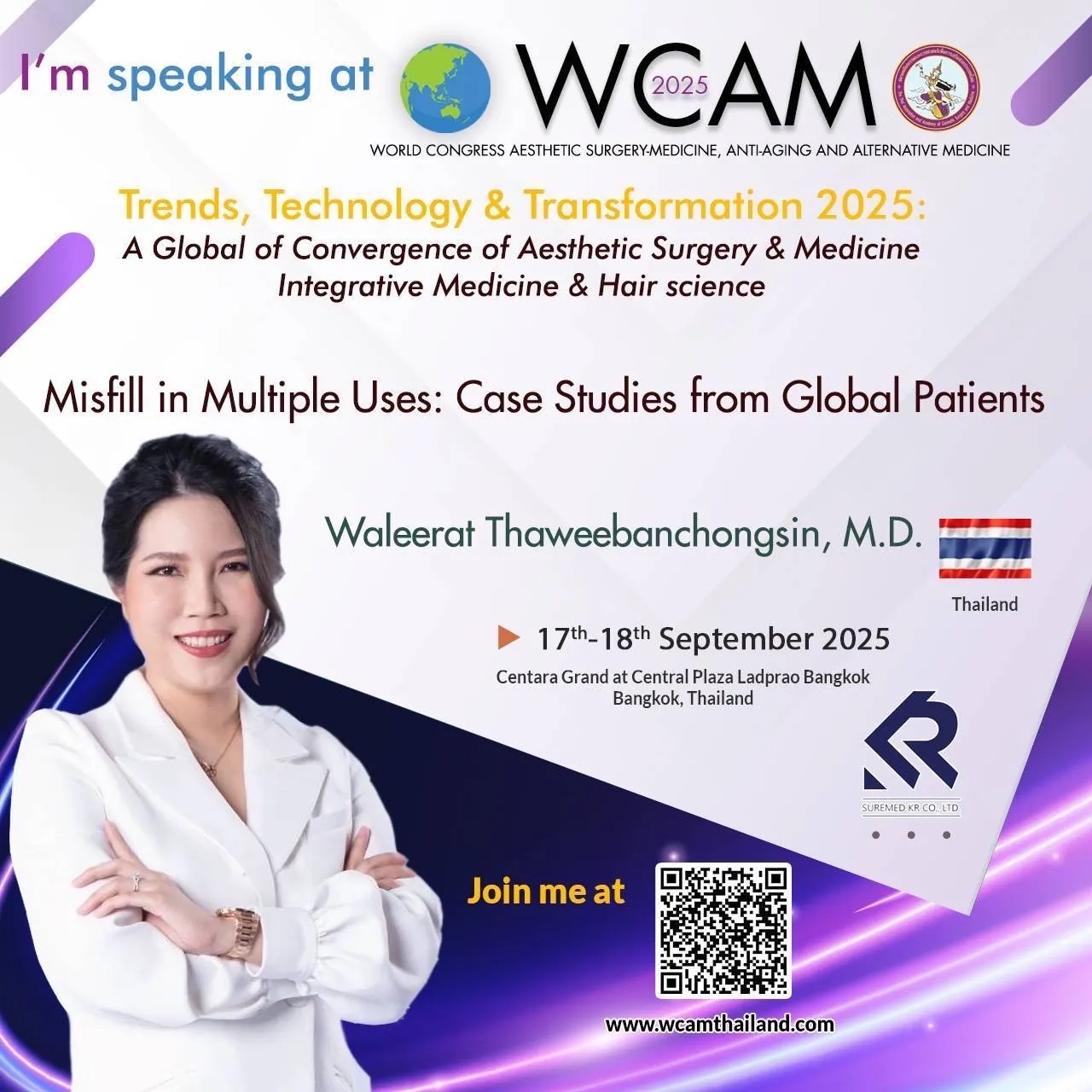 Dr. Gwang WCAM 2025 presentation poster featuring the Contrast & Contour technique